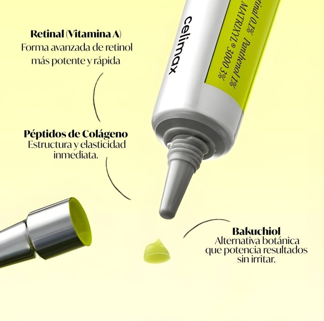 CELIMAX The Vita-A Retinal Shot Tightening Booster | Suero anti-edad, reafirmante y luminoso – 15 ml