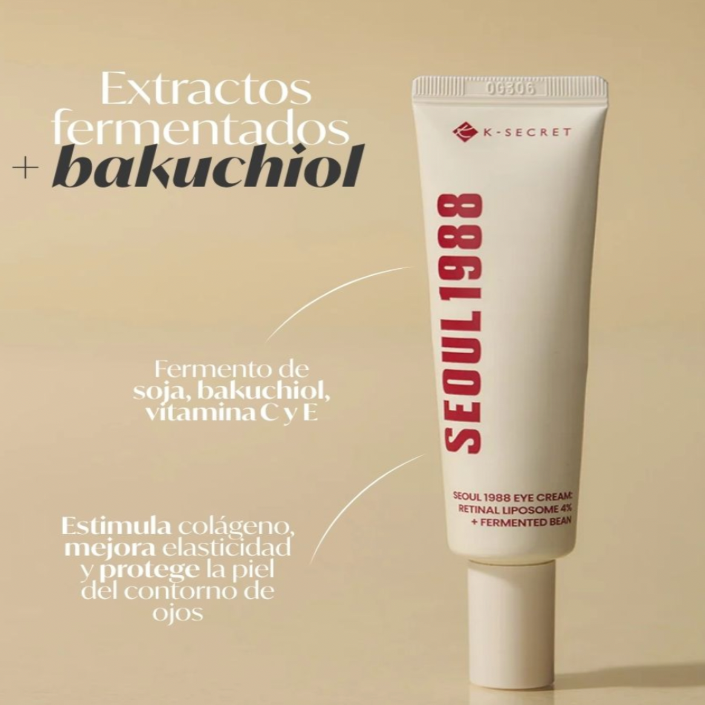 K-SECRET Seoul 1988 Eye Cream | Contorno de Ojos Retinal 4% + Fermentos | Antiarrugas & Reafirmante