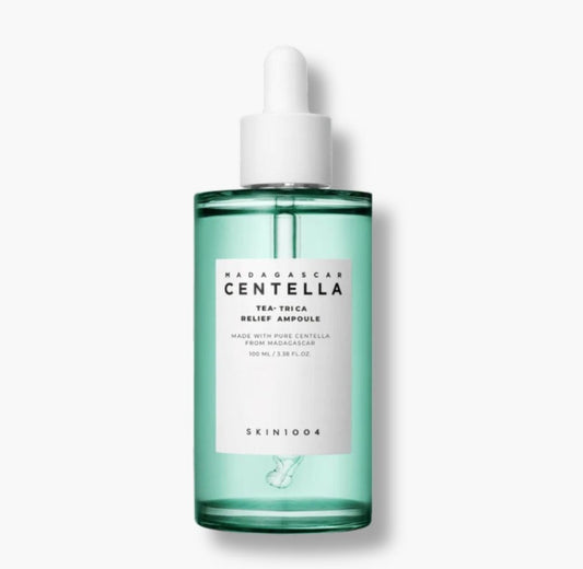 Skin1004 Madagascar Centella Tea-Trica Relief Ampoule | Ampolla calmante y purificante para piel con brotes