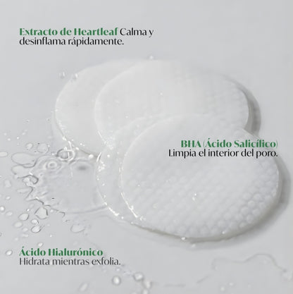 CELIMAX Ji Woo Gae Heartleaf BHA Peeling Pad | Exfoliante suave, calmante y purificante – 60 pads