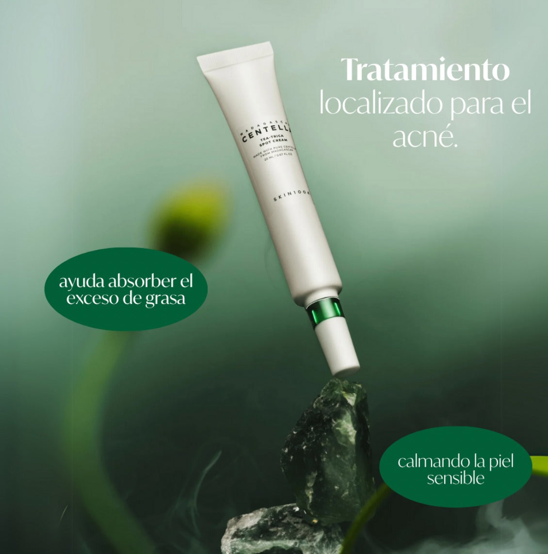 SKIN1004 – Madagascar Centella Tea-Trica Spot Cream 20ml | Tratamiento localizado anti-acné, calmante y reparador