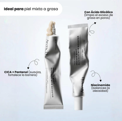 Arencia Eraser Shot Glycolic Acid Booster | Exfoliante AHA + BHA + PHA