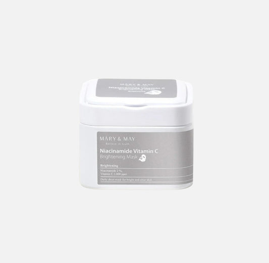 Mary&May Niacinamide Vitamin C Brightening Mask | Mascarillas Iluminadoras 30 Unidades