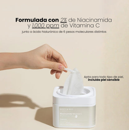 Mary&May Niacinamide Vitamin C Brightening Mask | Mascarillas Iluminadoras 30 Unidades
