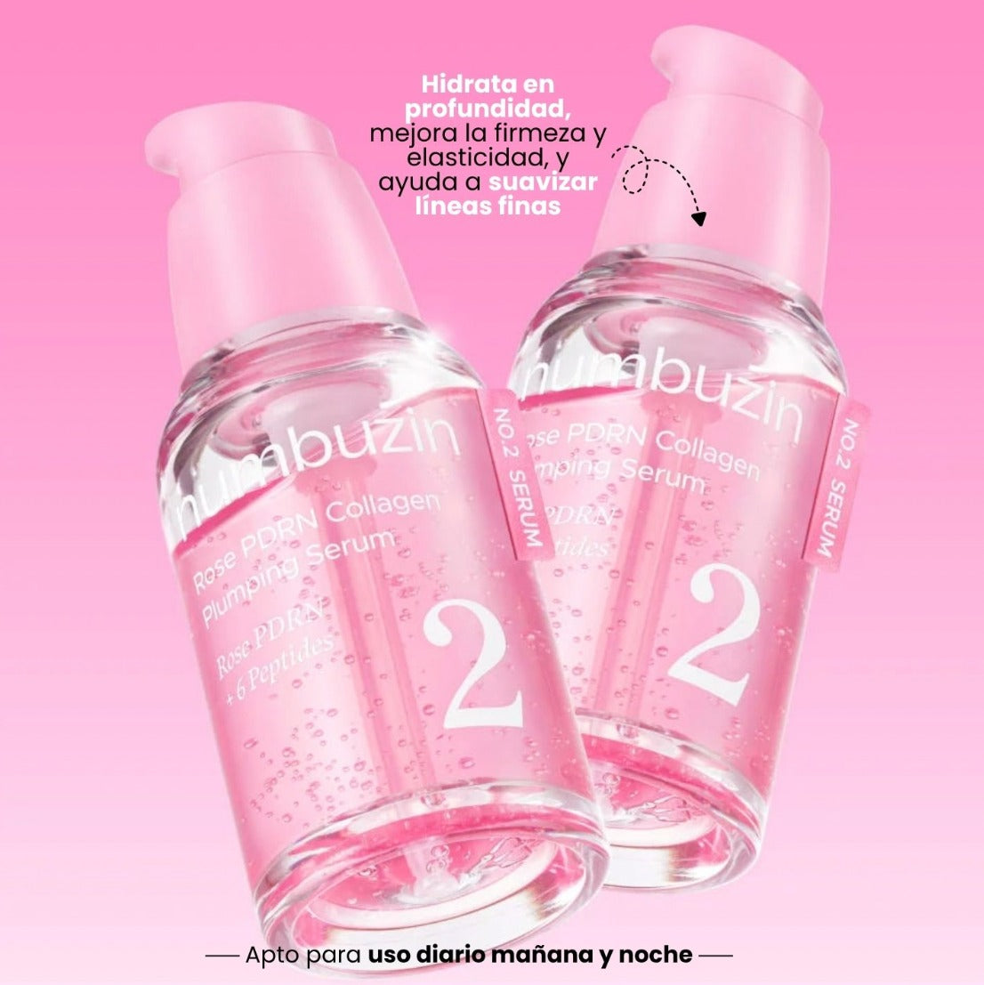 Numbuzin No.2 Rose PDRN Collagen Plumping Serum | Sérum PDRN de Rosa y Colágeno